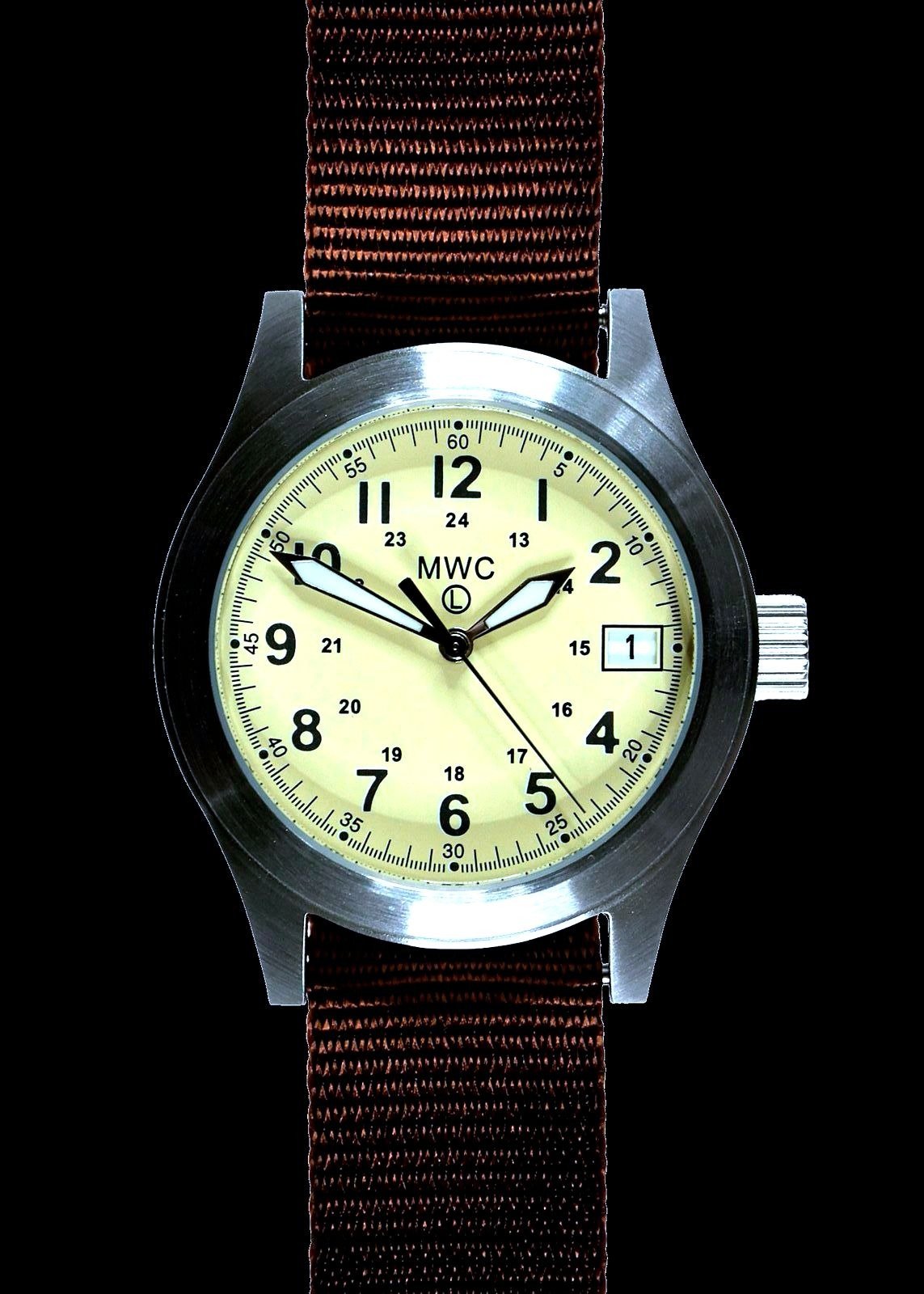 MWC Classic Watch - 100m Water Resistant Watch - Limited Edition with Cream Dial, 24 Jewel Automatic Movement