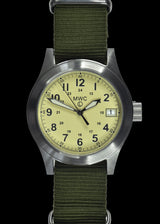 MWC Classic Watch - 100m Water Resistant Watch - Limited Edition with Cream Dial, 24 Jewel Automatic Movement
