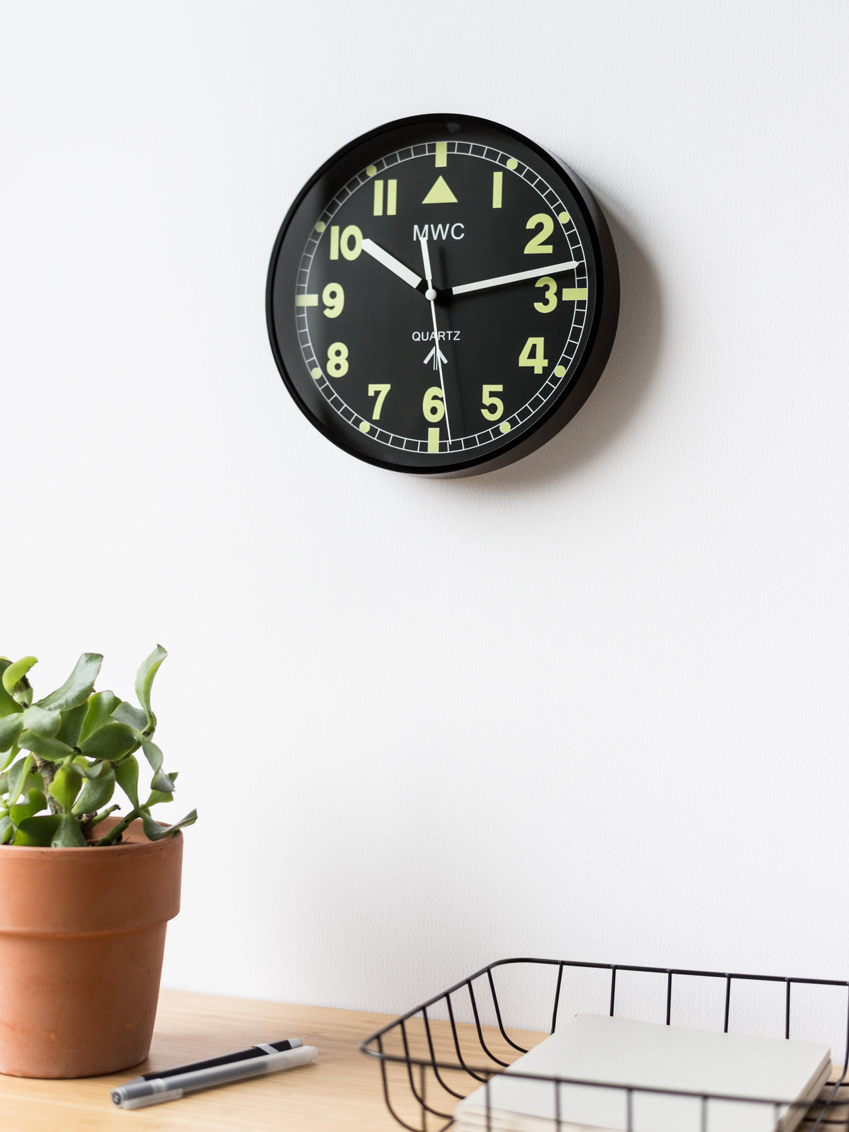 MWC Clock - Retro G10 Pattern Military, Silent Sweep Movement, 30cm - Wall Clock