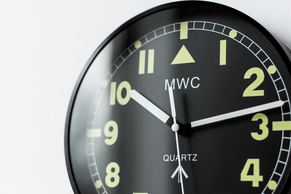 MWC Clock - Retro G10 Pattern Military, Silent Sweep Movement, 30cm - Wall Clock