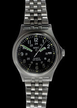 MWC Infantry Watch - G10 300m 1000ft Water resistant 12/24 Hour Steel Military Watch with Sapphire Crystal on Bracelet