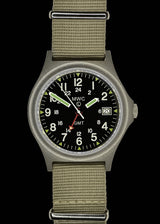 MWC Classic Watch - GMT Dual Timezone 100m Water Resistant Model with Stainless Steel Case