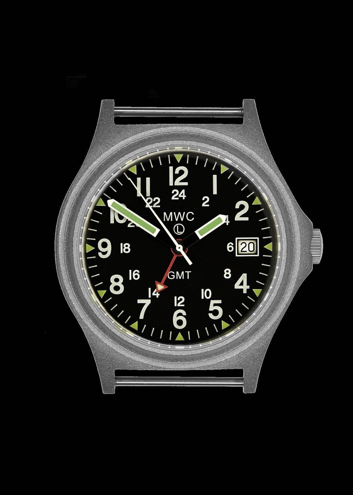 MWC Classic Watch - GMT Dual Timezone 100m Water Resistant Model with Stainless Steel Case