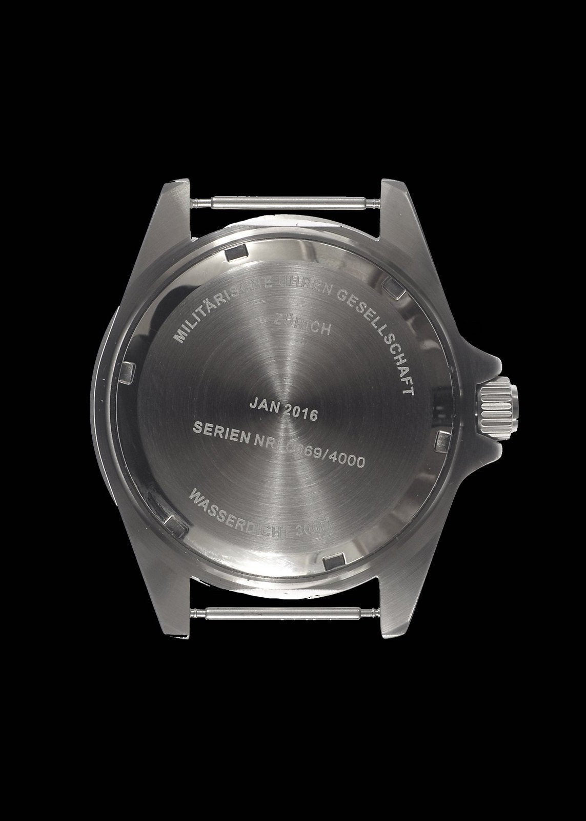 MWC Classic Watch - GMT Dual Timezone Stainless Steel Military Watch on Matching Bracelet
