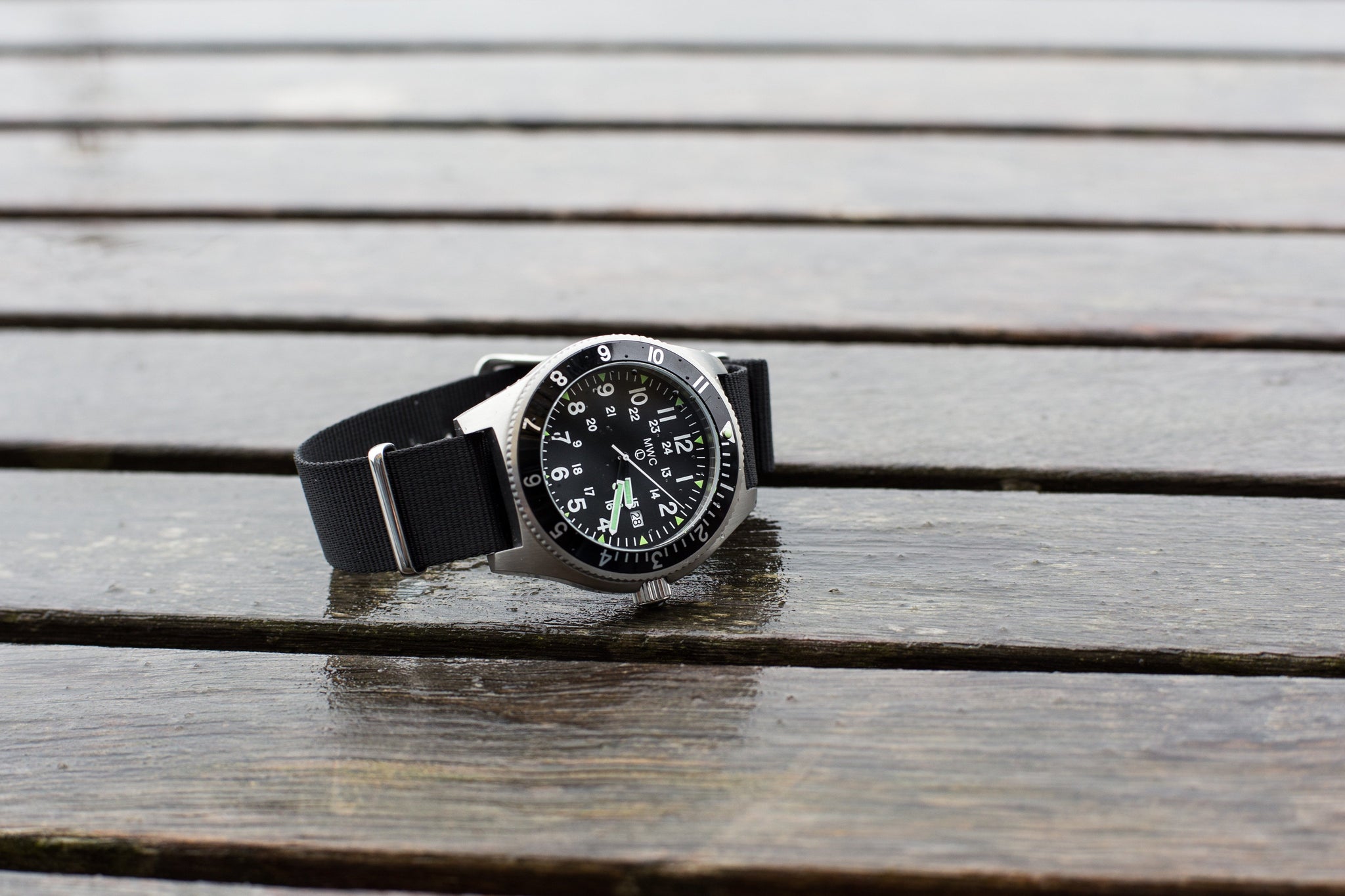 MWC Classic Navigator Watch - 300m Water Resistant Stainless Steel