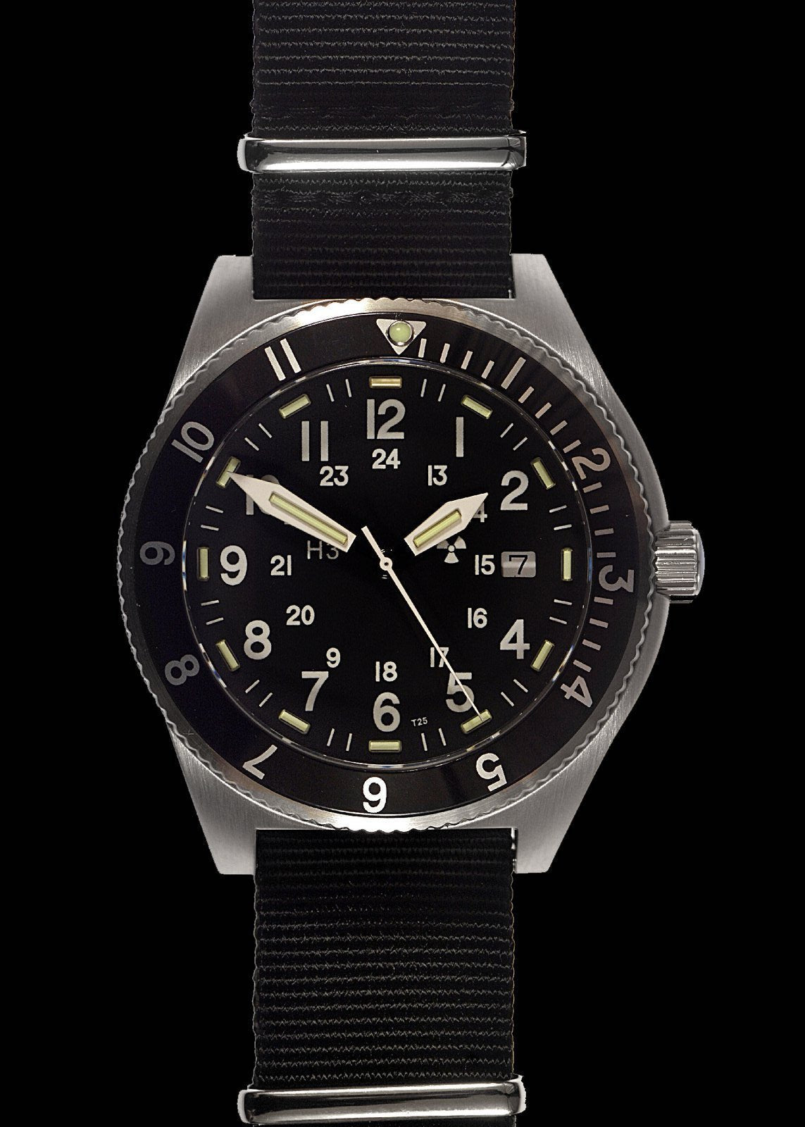 MWC Classic Navigator Watch - 300m Water Resistant Stainless Steel Tritium GTLS Navigator Watch (Unbranded)