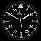 Military Pattern 22.5 cm (approx 9") Wall Clock with Sweeping, Silent Tick Movement
