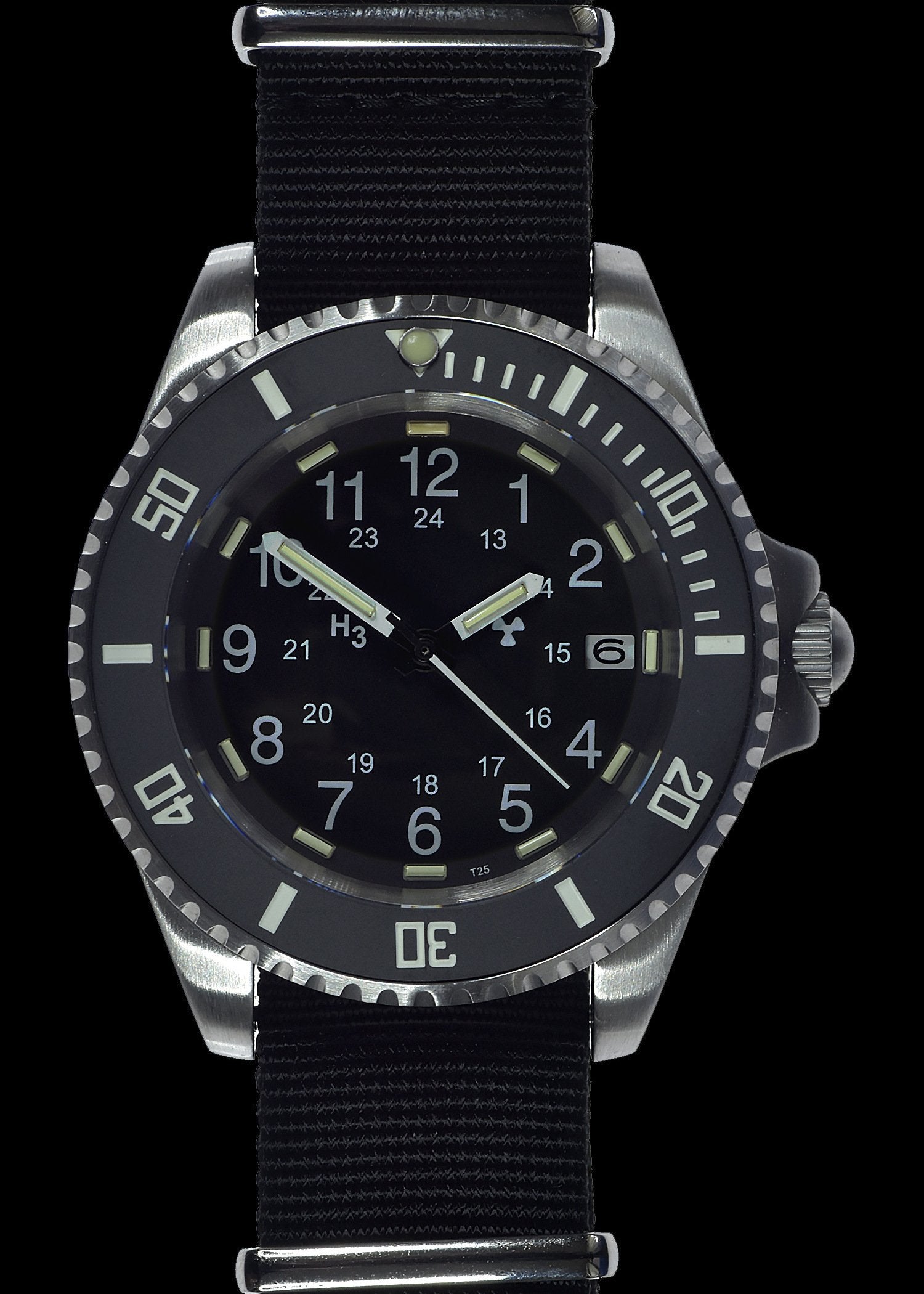 MWC Divers Watch - 24 Jewel 300m Automatic Military Divers Watch, Tritium GTLS, Sapphire Crystal, Ceramic Bezel