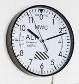 MWC Clock - Limited Edition Altimeter with White Dial, Silent Sweep Movement, 22.5cm - Wall Clock