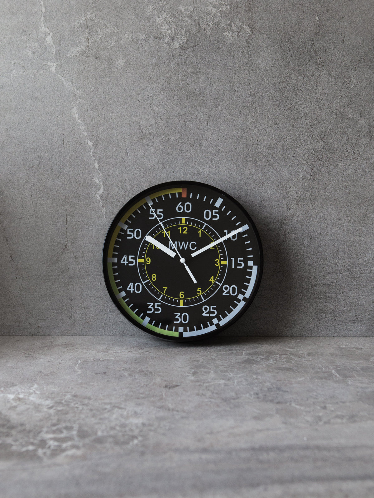 MWC Clock - Aircraft Instrument Airspeed Indicator, Silent Sweep Movement, 22.5cm - Wall Clock