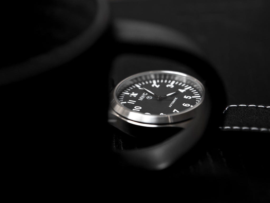 MWC Classic Pilots Watch - 46mm Limited Edition XL Military Pilots Watch with Sweep Second Hand