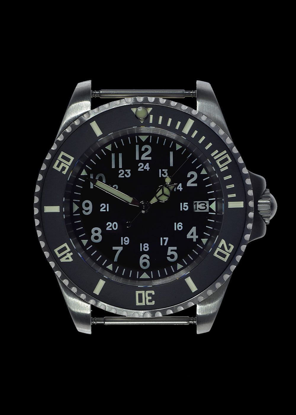 MWC Divers Watch - 24 Jewel U.S Pattern 300m Automatic Military Divers Watch, Sapphire Crystal, Ceramic Bezel on a NATO Webbing Strap