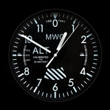 MWC Clock - Altimeter, Silent Sweep Movement, 22.5cm - Wall Clock