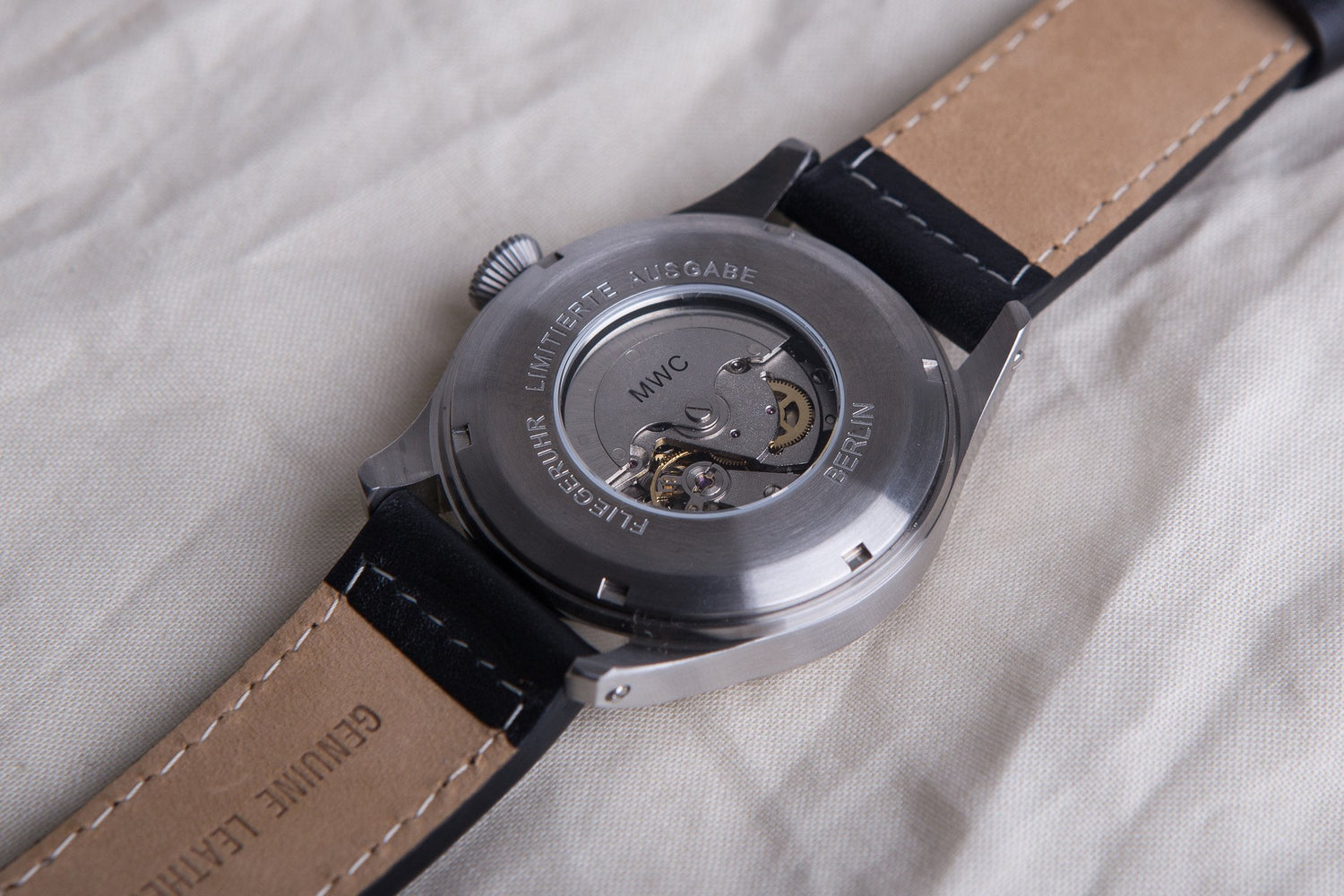 MWC Classic Pilots Watch - 46mm Limited Edition XL Luftwaffe Pattern Military Aviators Watch