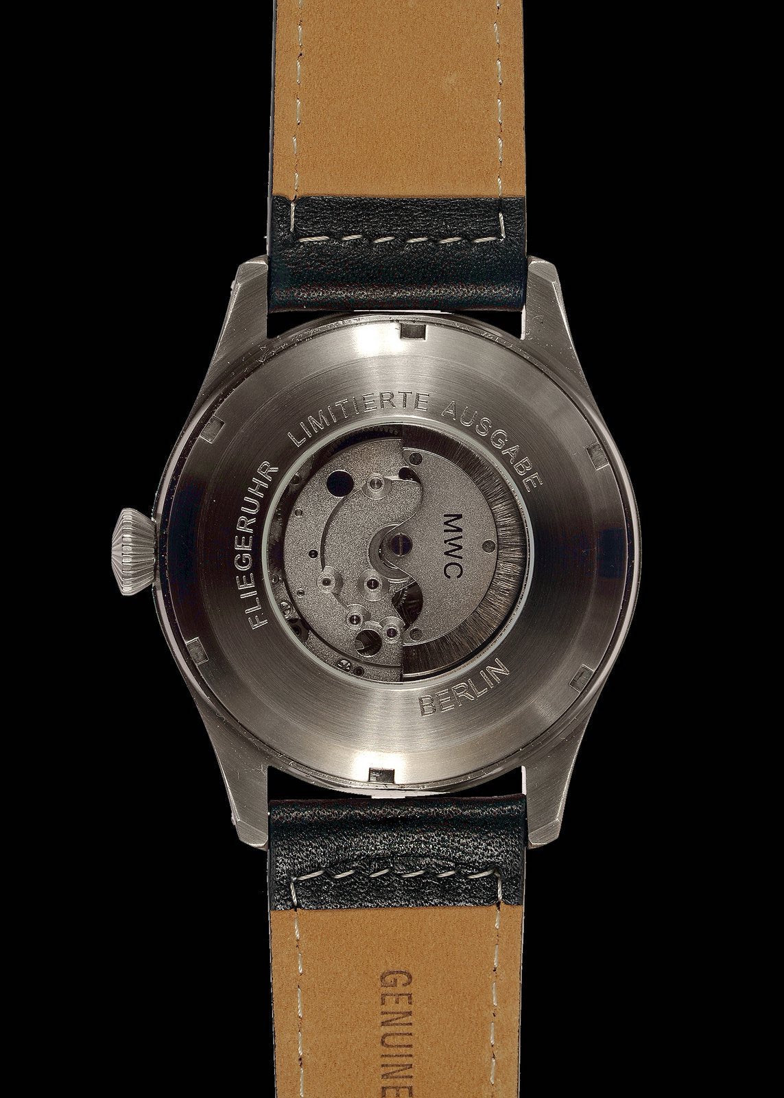 MWC Classic Pilots Watch - 46mm Limited Edition XL Military Pilots Watch with Sweep Second Hand