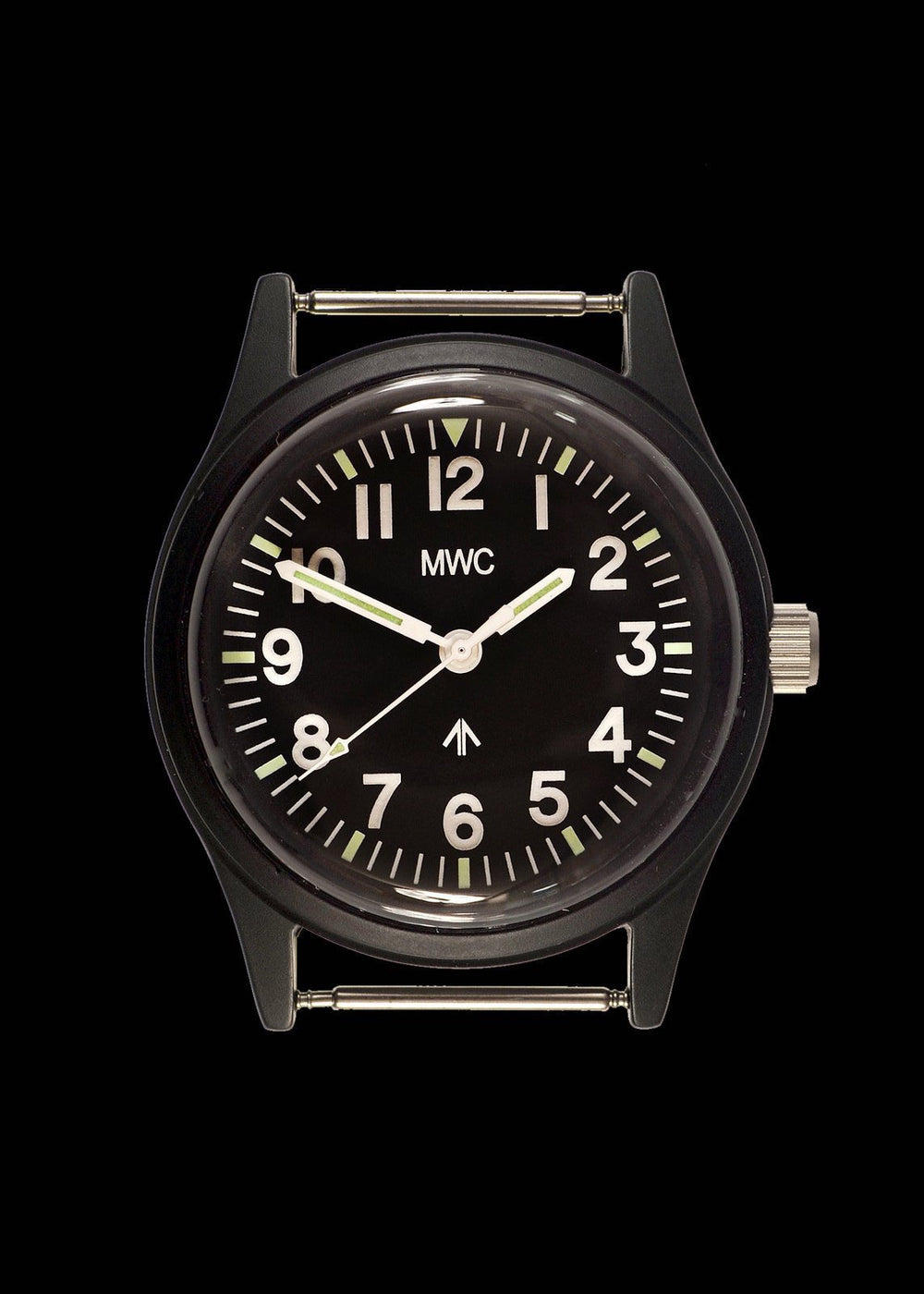 MWC Classic Watch - 1960s/70s Matt Black European Pattern Military Watch Webbing Strap