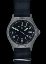 MWC Infantry Watch - G10 100m Water resistant Military Watch, 12/24 hour dial, Stainless Steel Case, Screw Crown (Unbranded)
