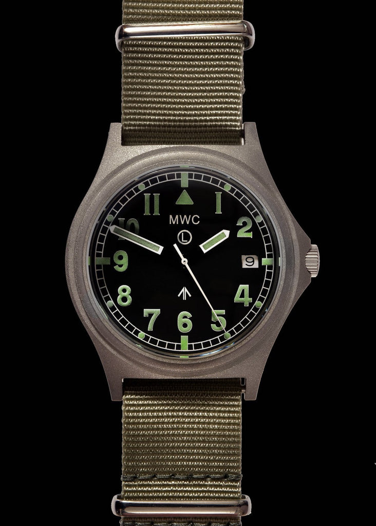 MWC Infantry Watch - G10 300m / 1000ft Water resistant Stainless Steel Military Watch with Sapphire Crystal (Dated)