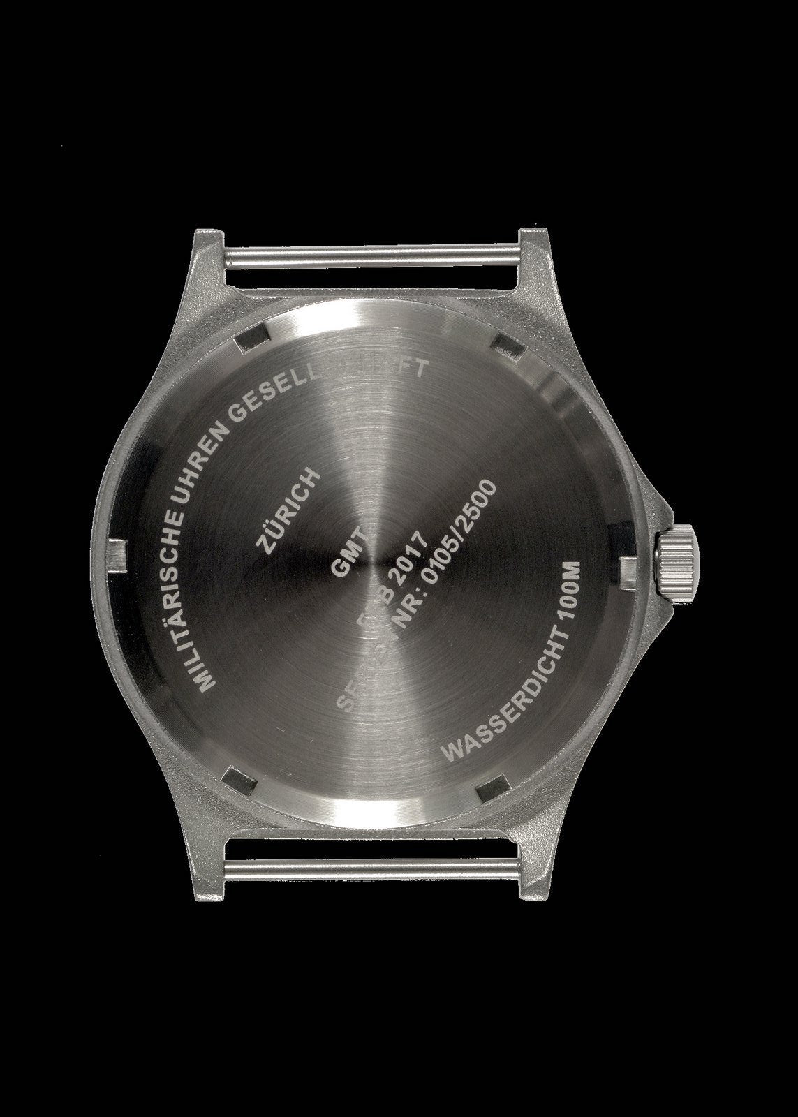 MWC Classic Watch - GMT Dual Timezone 100m Water Resistant Model with Stainless Steel Case