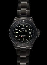 MWC Classic Watch - GMT Dual Timezone PVD Military Watch on Matching Steel Bracelet