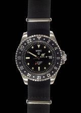 MWC Classic Watch - GMT Dual Timezone Stainless Steel Military Watch on NATO Strap