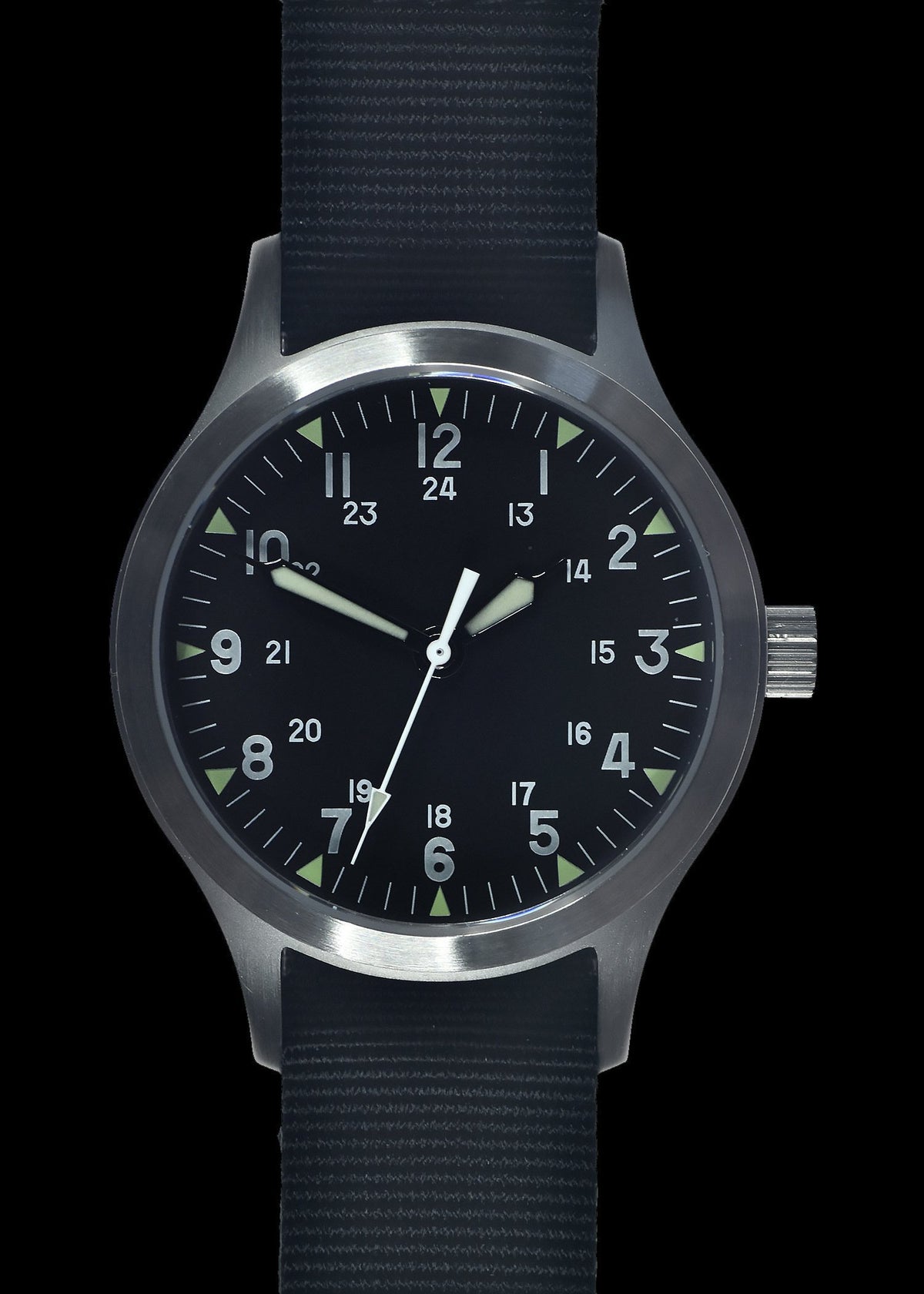 MWC Classic Watch - Mk III Stainless Steel 1950's Pattern 100m Water Resistant, Automatic, Sapphire Crystal (12/24 Hr Variant)