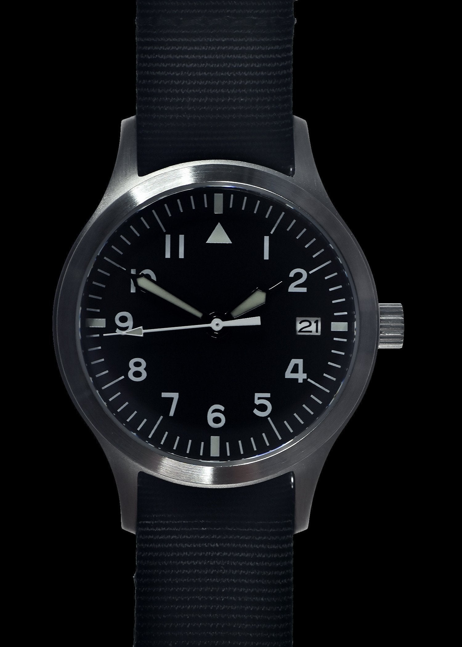 MWC Classic Watch - Mk III Stainless Steel 1950's Pattern 100m Water Resistant Automatic Military Watch, Sapphire Crystal (Unbranded Variant)