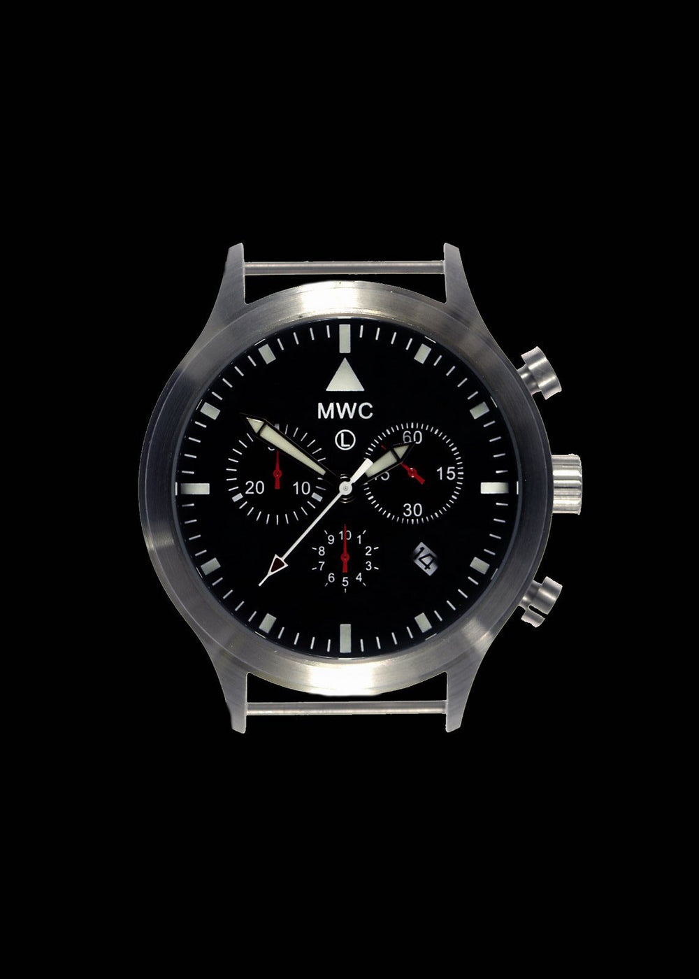 MWC Classic Pilots Watch - MIL-TEC MKIV Stainless Steel Military Pilots Chronograph