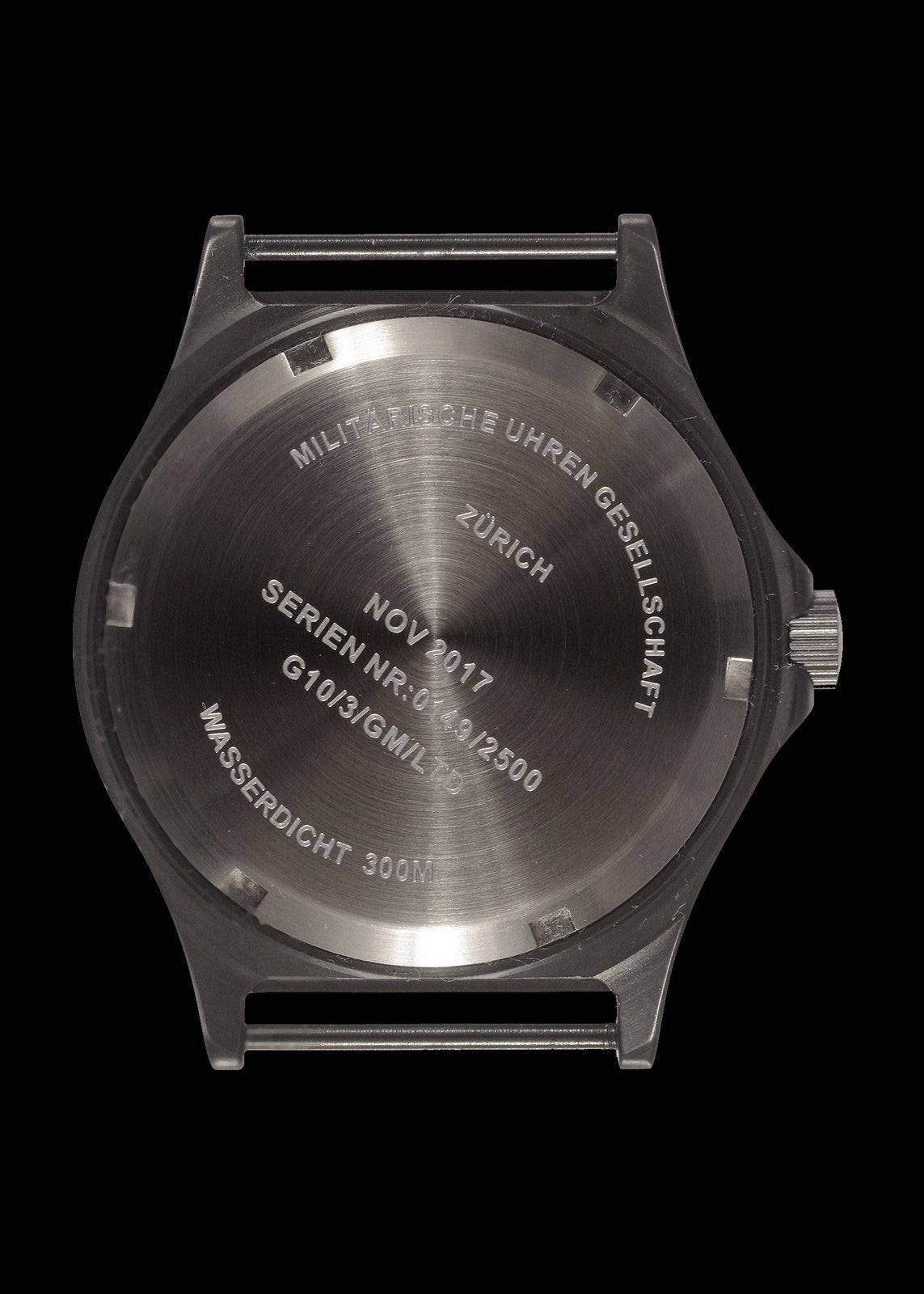 MWC Infantry Watch - G10 300m / 1000ft Water Resistant, Limited Edition Military, Brushed Gunmetal, Sapphire Crystal, NATO Straps