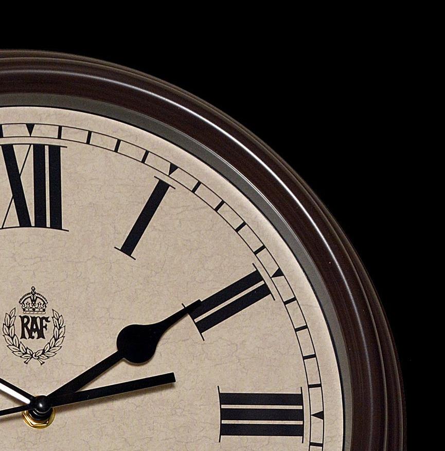 MWC Clock - RAF 1940 Battle of Britain Replica, Silent Sweep Movement, 30.5cm - Wall Clock