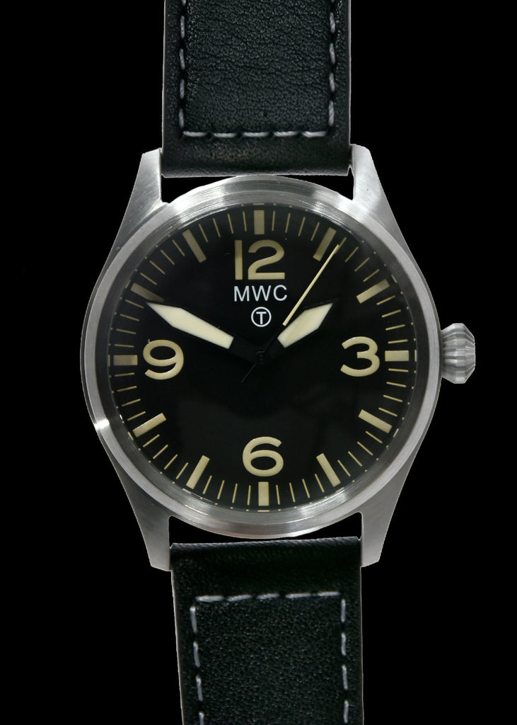MWC Classic Pilots Watch - 40mm Stainless Steel Aviator Watch with Hybrid Movement and 100m Water Resistance