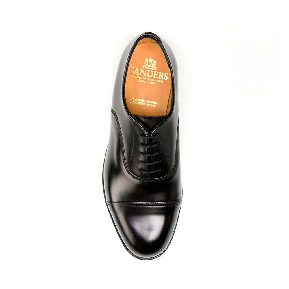 Sanders Oxford Black  Leather RAF Officers Shoes New Made in the UK