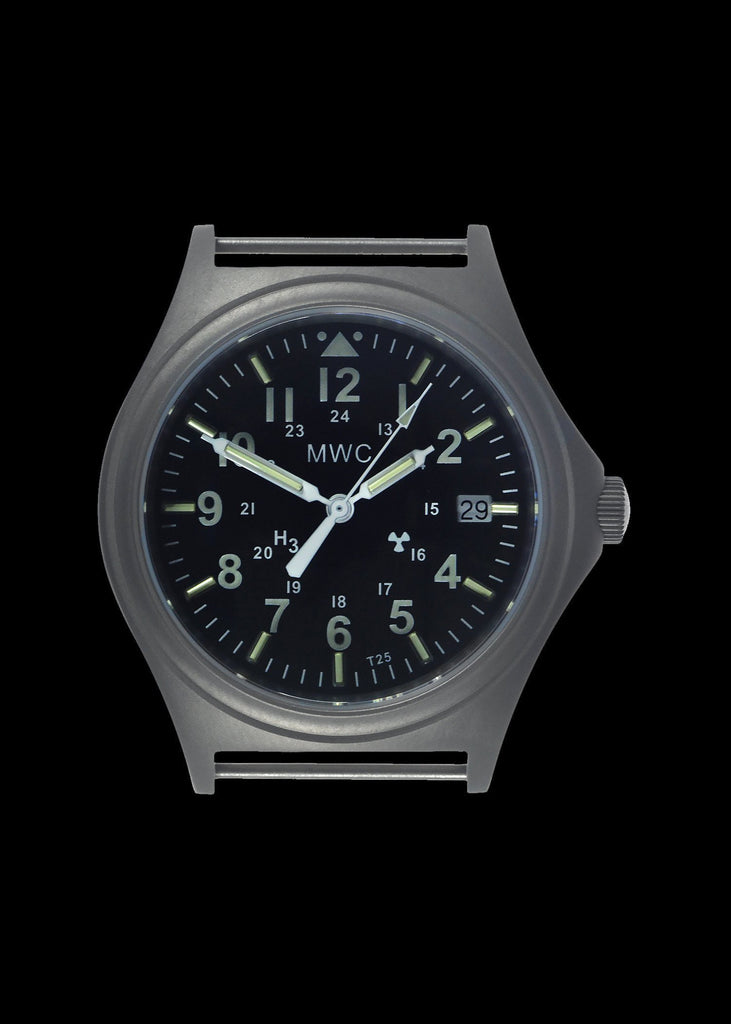 MWC Infantry Watch - Titanium General Service Watch with 300m Water Resistance, 10 Year Battery Life, GTLS, Sapphire Crystal and 12/24 Dial Format