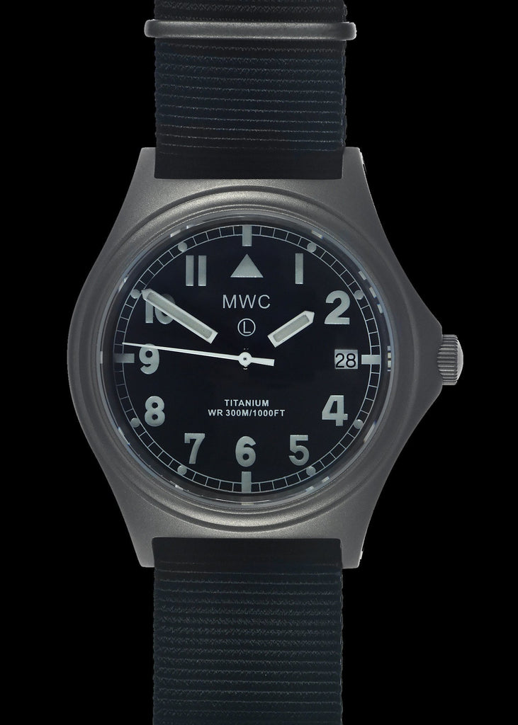 MWC Infantry Watch - Titanium General Service, 300m Water Resistant, 10 Yr Battery, Luminova, Sapphire Crystal, 12 Dial (Date Version)
