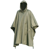 100% Waterproof Poncho - Olive Green & Black