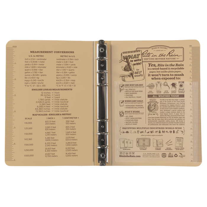 Rite In The Rain Field Ring Binder