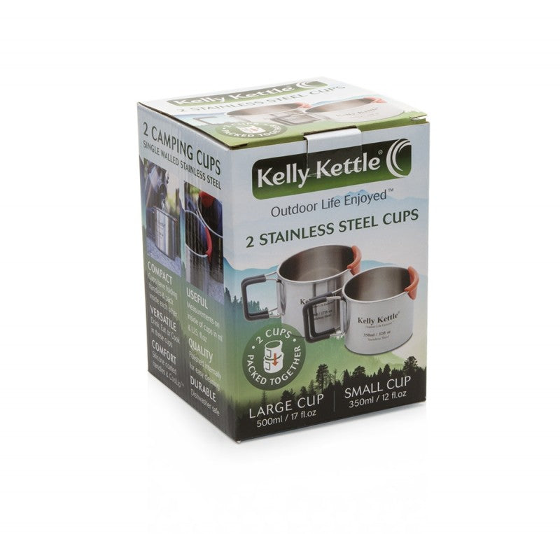 Kelly Kettle Stainless Camping 2 x Cup Set
