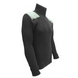 Ghillie - Roll Neck Woolly Pully Sweater with Harris Tweed Patches