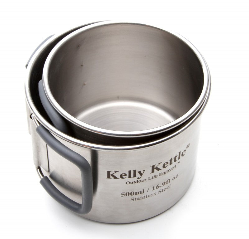 Kelly Kettle Stainless Camping 2 x Cup Set