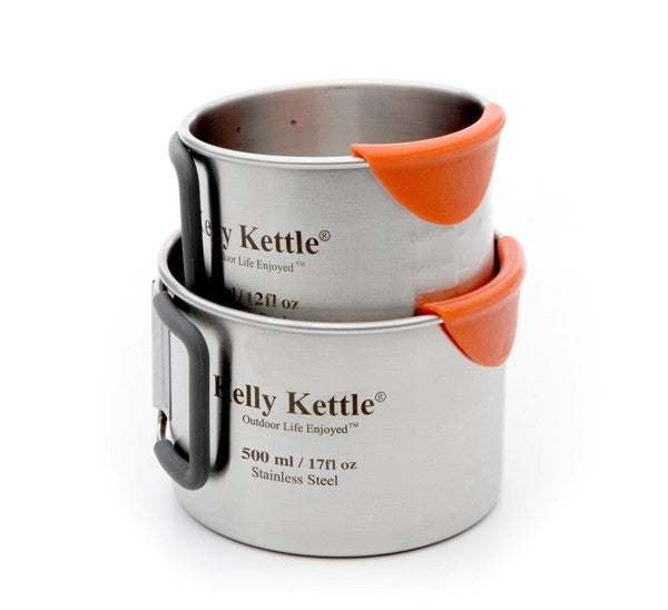 Kelly Kettle Stainless Camping 2 x Cup Set
