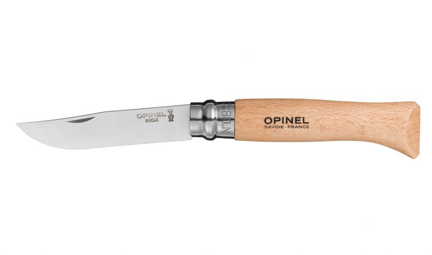 Opinel - No.8 Classic Original Stainless Steel Knife & Pouch Gift Set