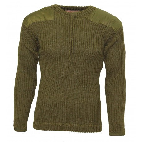 Army Green Jumper British Army Style Crew Neck Commando Jumper