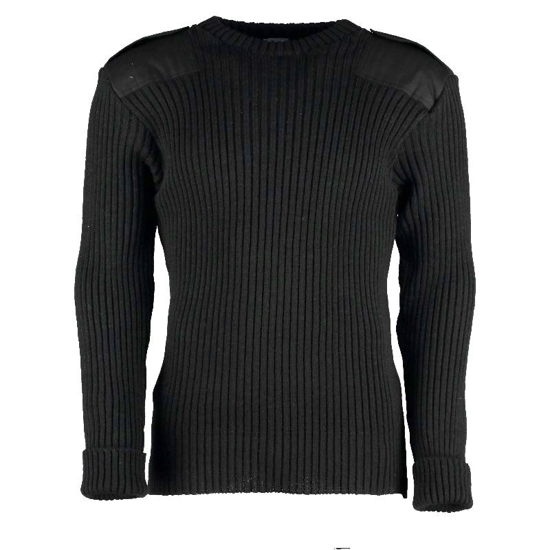 York Woolly Pully Crew Neck With Patches and Epaulettes