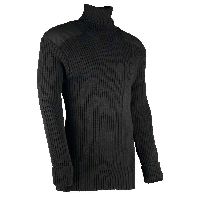 Chatham Woolly Pully Roll Neck Sweater With Patches 12999