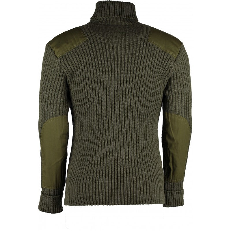 Chatham Woolly Pully Roll Neck Sweater With Patches