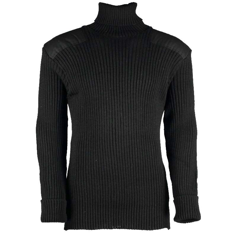 Chatham Woolly Pully Roll Neck Sweater With Patches 12999