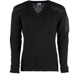 York Woolly Pully Vee Neck Sweater With Patches, Epaulettes and Pen Pocket 9047